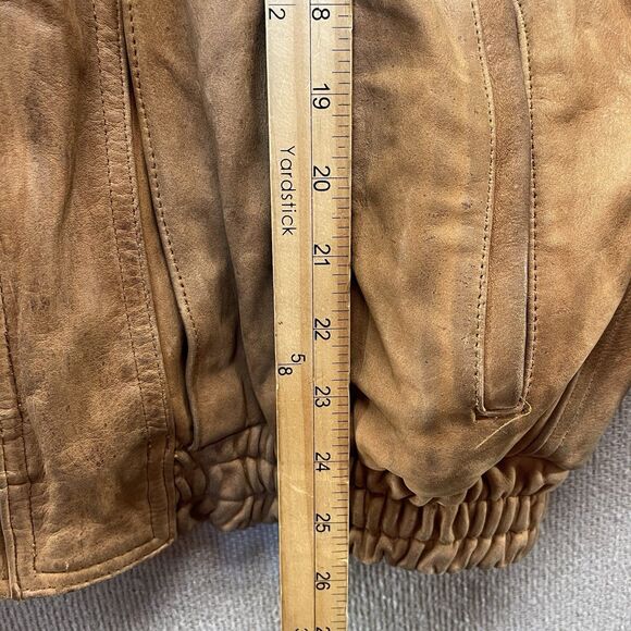 Vintage Genuine Leather Bomber Aviator Flight Jacket Men's Medium Nicole Sarhady - Picture 4 of 12